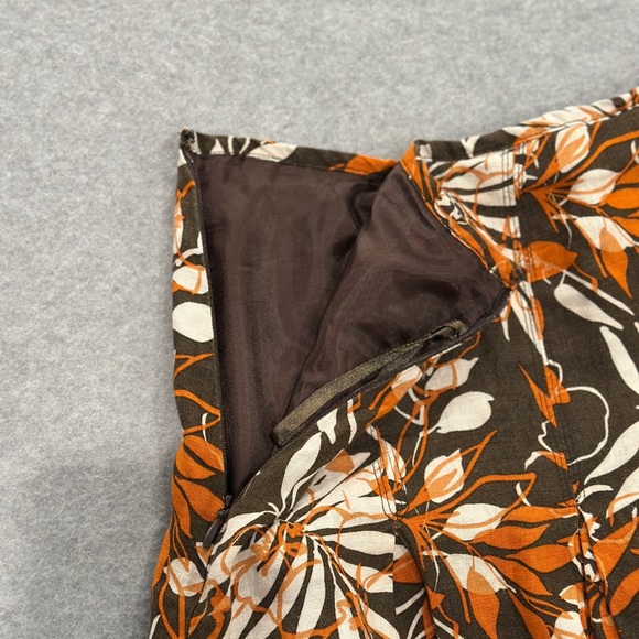 Ecologie 100% linen Floral A-line skirt - Picture 7 of 9